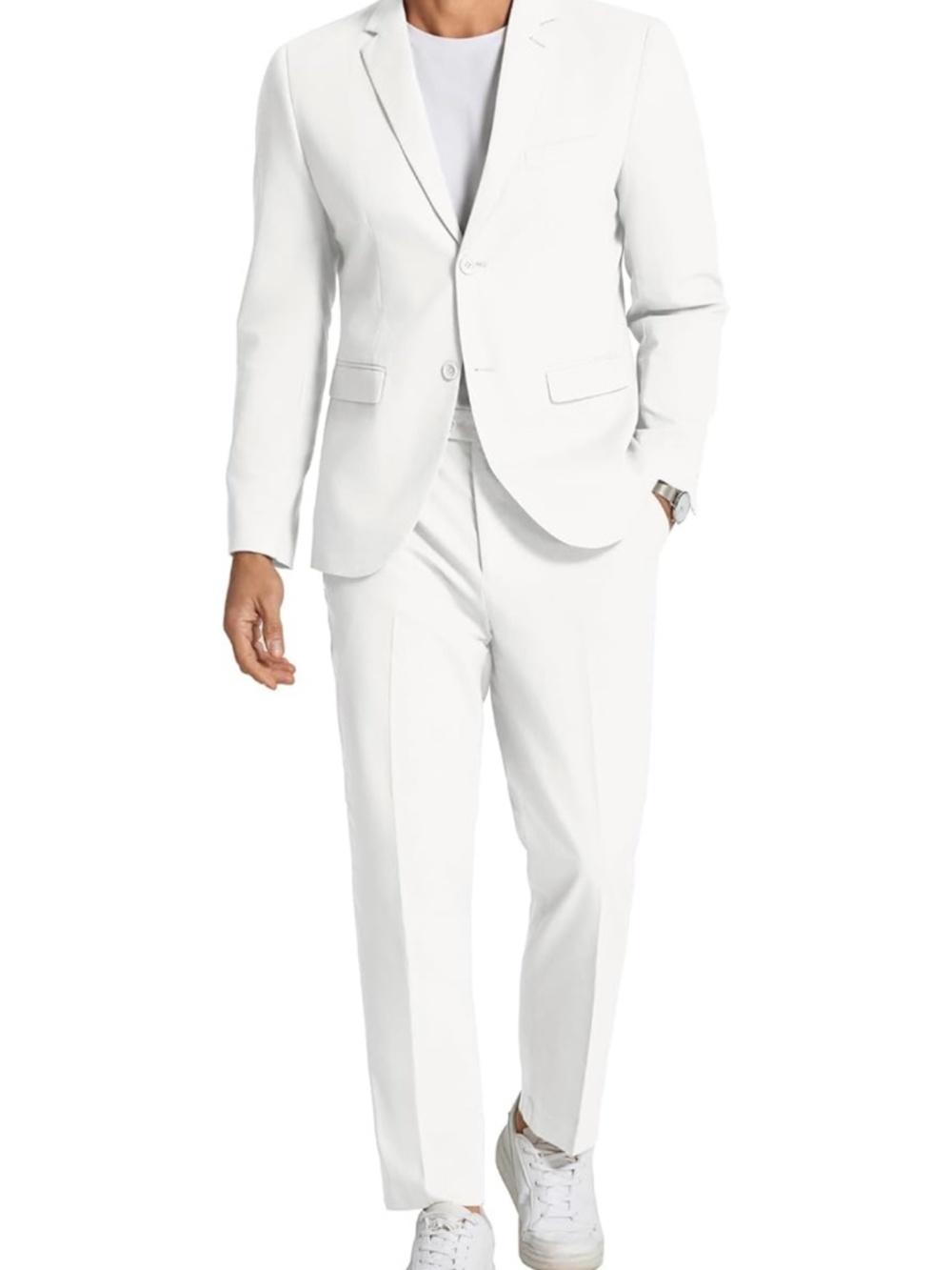 COOFANDY White 2 Piece Suit - Size 2XL